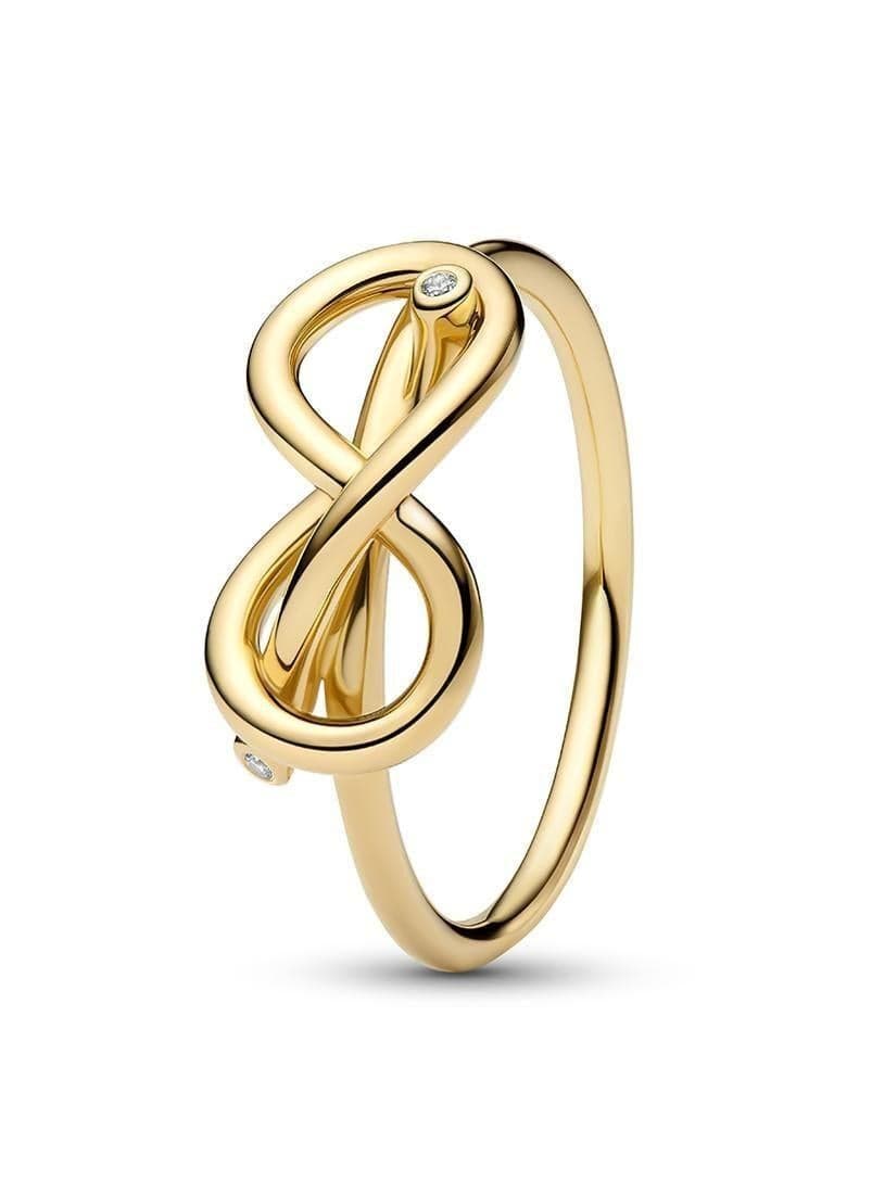 PANDORA 14K Gold-Plated Infinity Knot Ring - Image 1