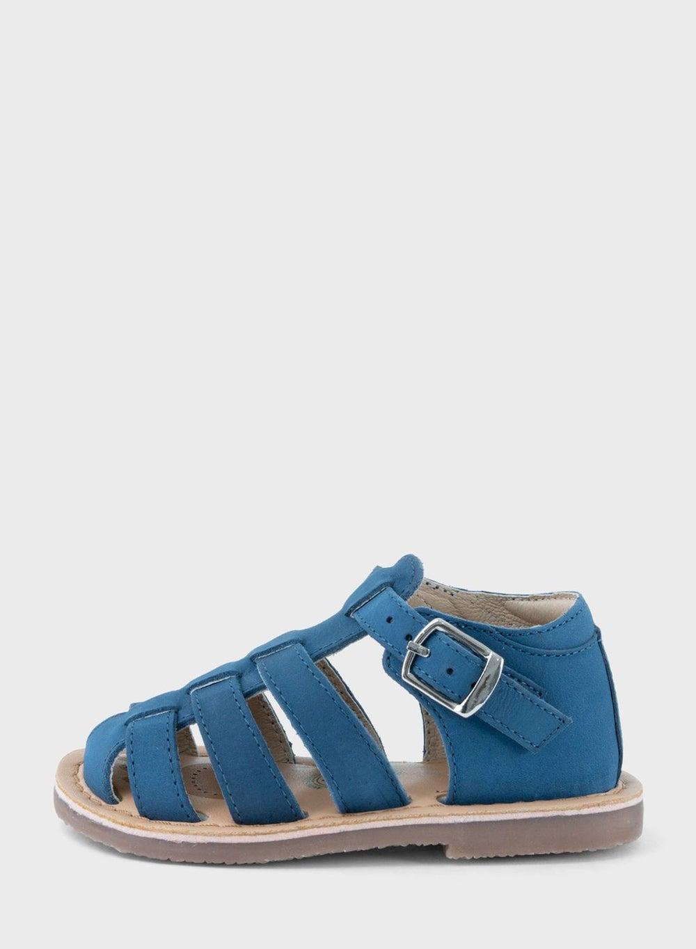 Infant Rayyan Blue Faux Leather Sandal Style Sbom009 - Image 1