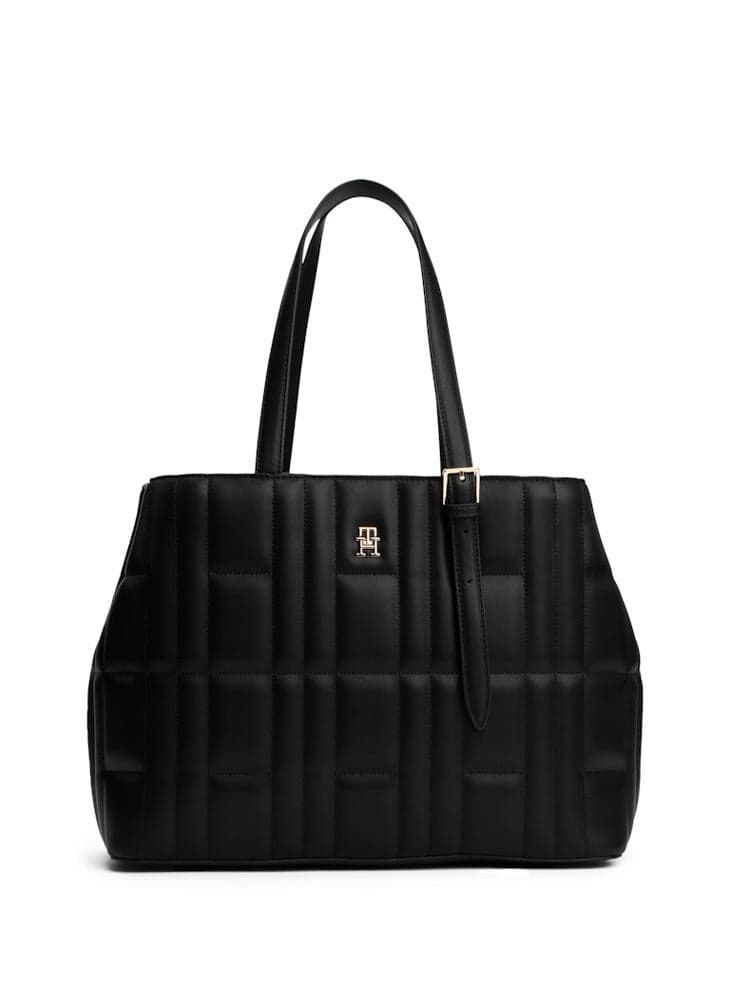 TOMMY HILFIGER Elegant Logo Zip Tote – Chic Versatility - Image 1