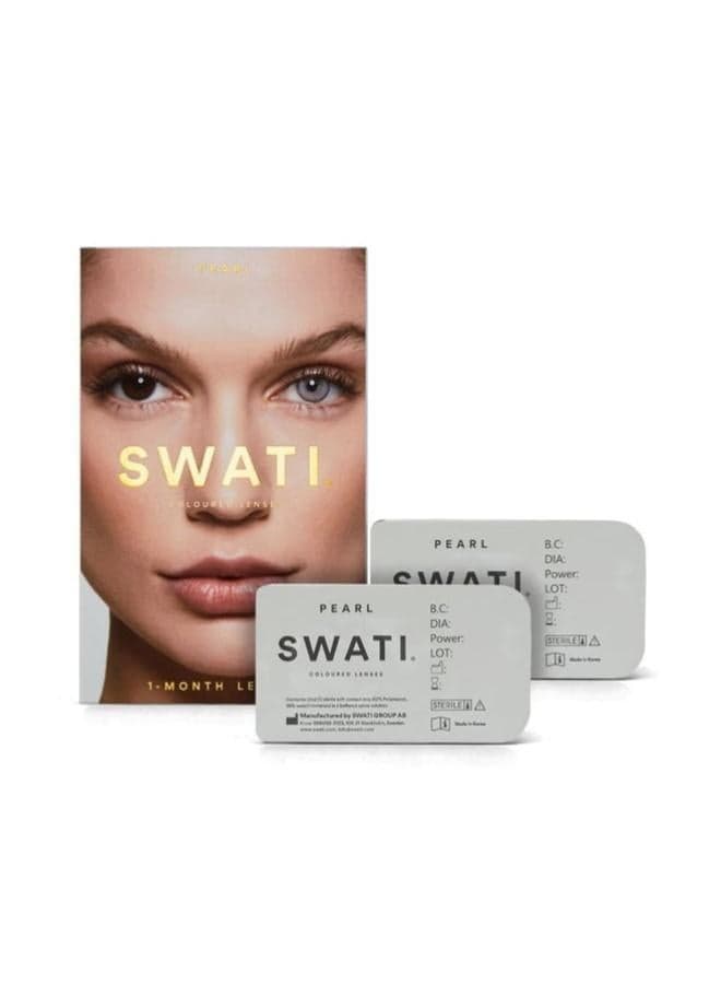 Pearl Grey Blue Contact Lenses 1 Month - Image 1
