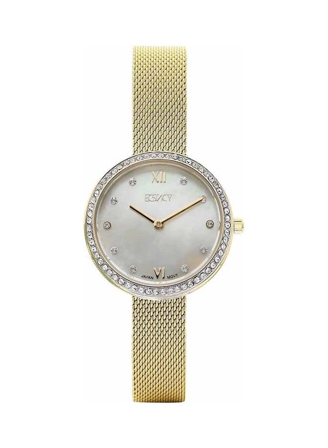 ECSTACY E20506-GMGMC Elite Gold Mesh Women's Quartz Watch - Image 1