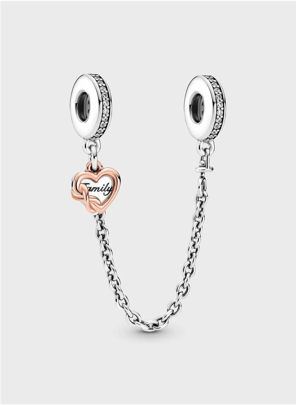 PANDORA Two-Tone Family Heart Safety Charm - Image 1