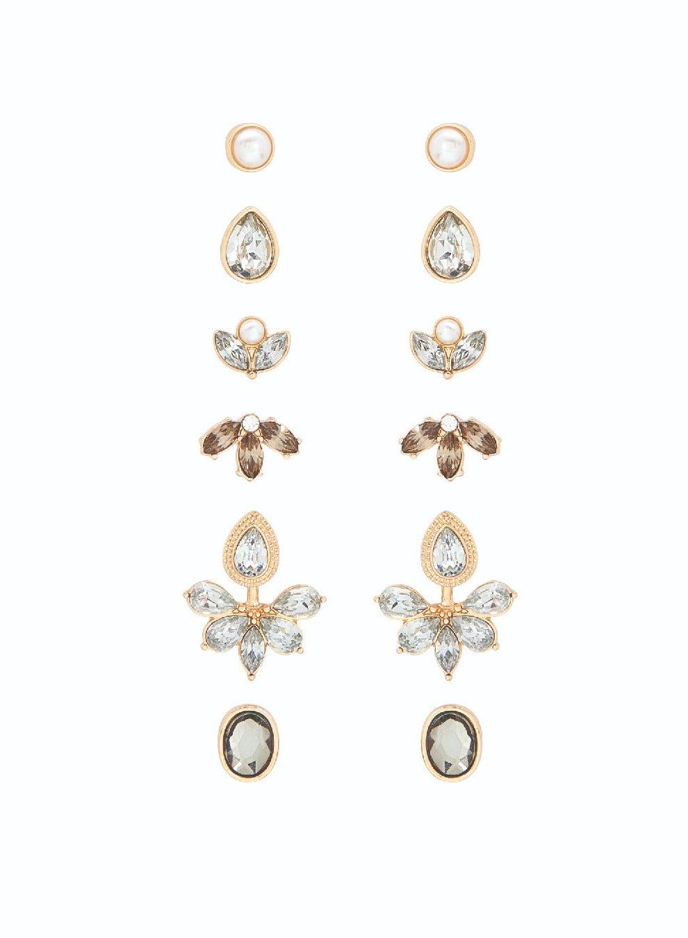 AMICA Elegant Collection: Set of 6 Versatile Clip-on Earrings - Image 1
