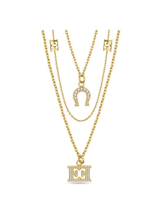 ESCADA Catherine Elegant Three-Layer Charm Necklace - Image 1