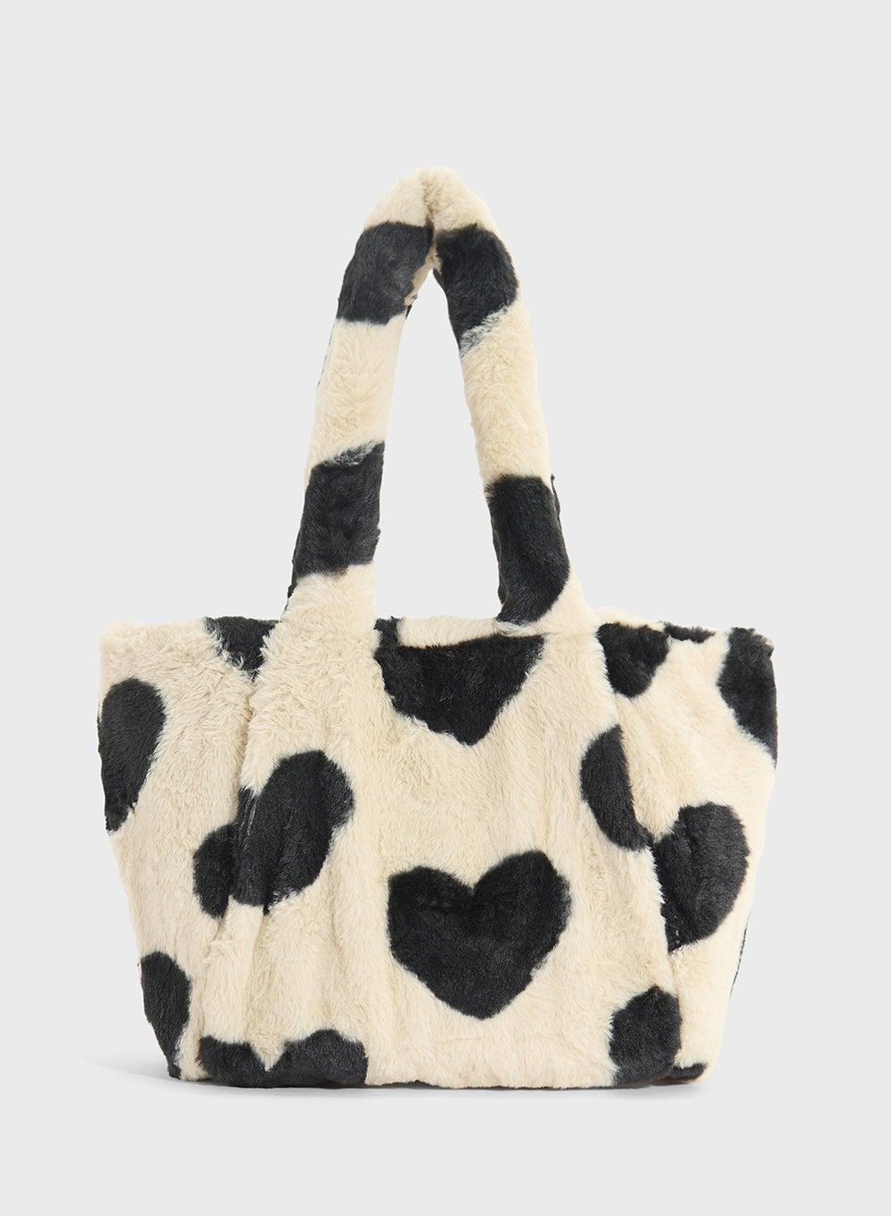 Skinnydip London Ella Heart Fluffy Tote - Romantic Chic - Image 1