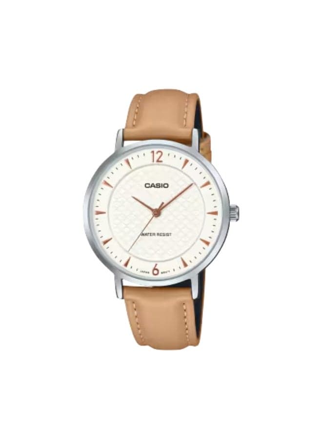 CASIO LTP-VT04L-7A1DF Elegant Leather Watch - 34mm - Image 1