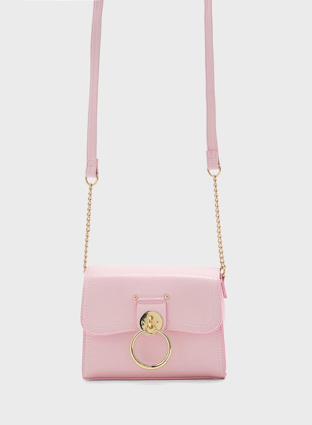ELLA Metal Trim Elegance: Stitched Crossbody for Women - Image 1