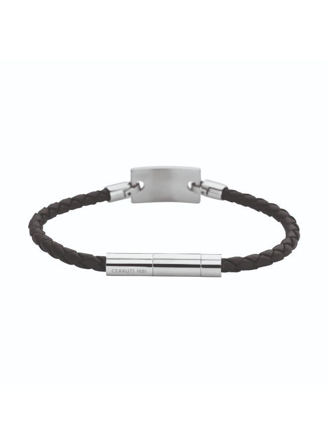 CERRUTI 1881 Gents Braided Leather Bracelet - Image 1