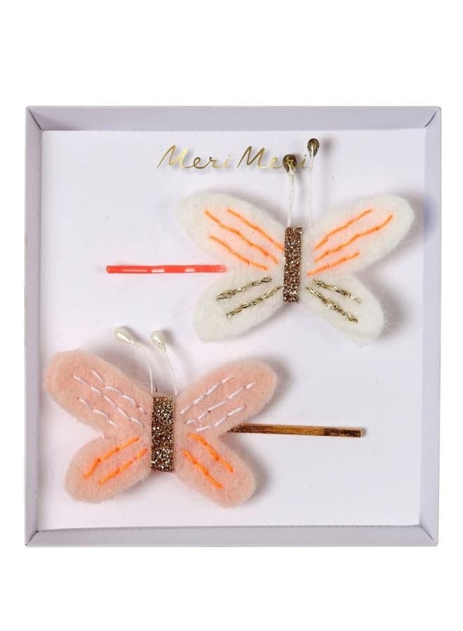Elegant Butterfly Embroidered Hair Pins - Image 1
