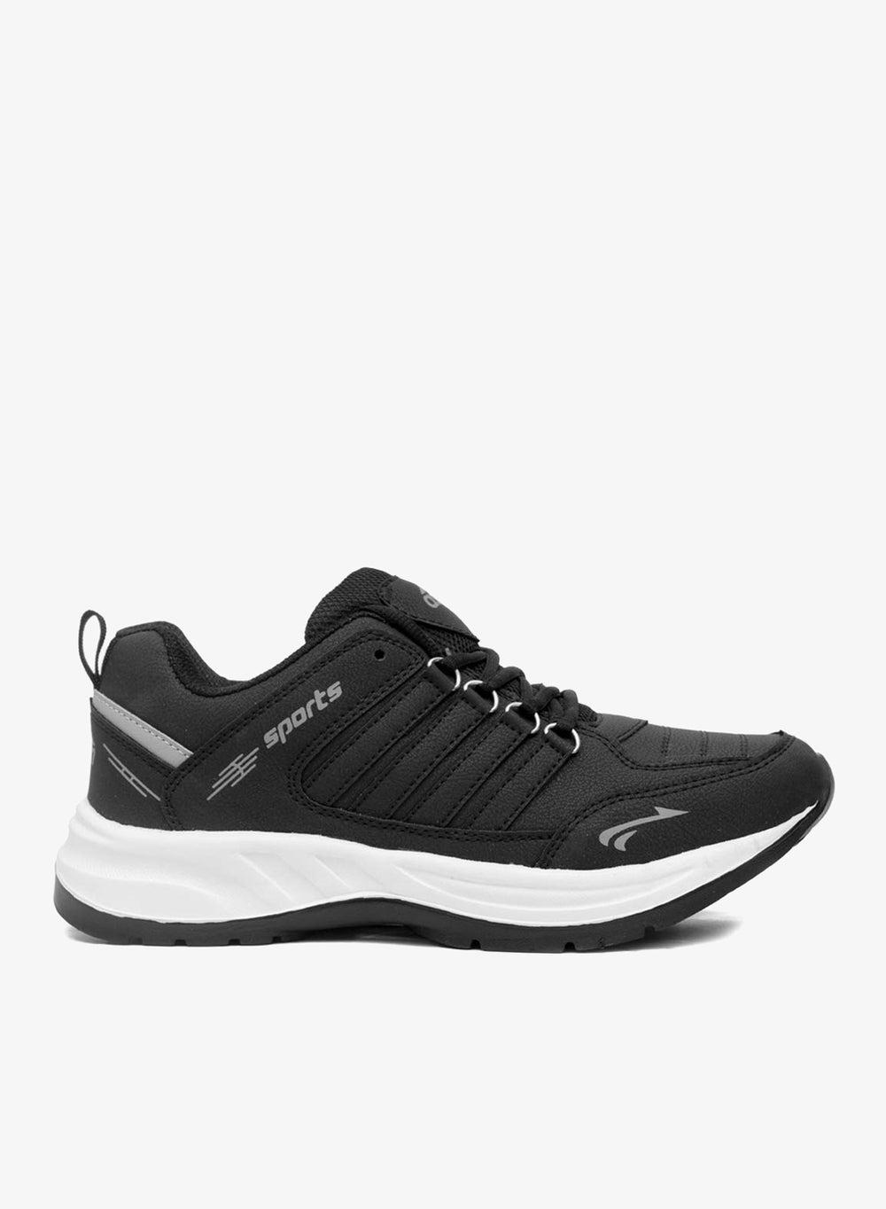 Elegant Black Low-Top Sports Sneakers - Versatile Comfort - Image 1