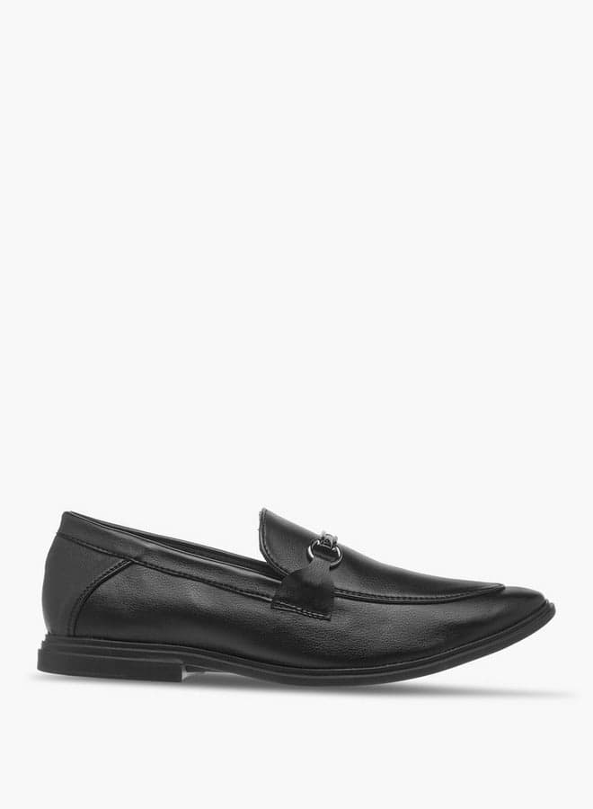 Sam Sliponblack Men's Elegant Metal Accent Loafers - Image 1