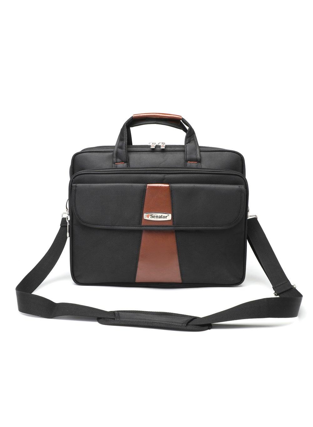 SENATOR KH8071 Black Nylon 16 Inch Lightweight Laptop Bag - Image 1