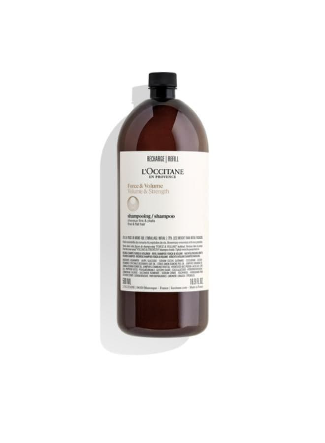 L'Occitane Luxurious Strength & Volume Shampoo 500ml - Eco-Friendly Refill - Image 1