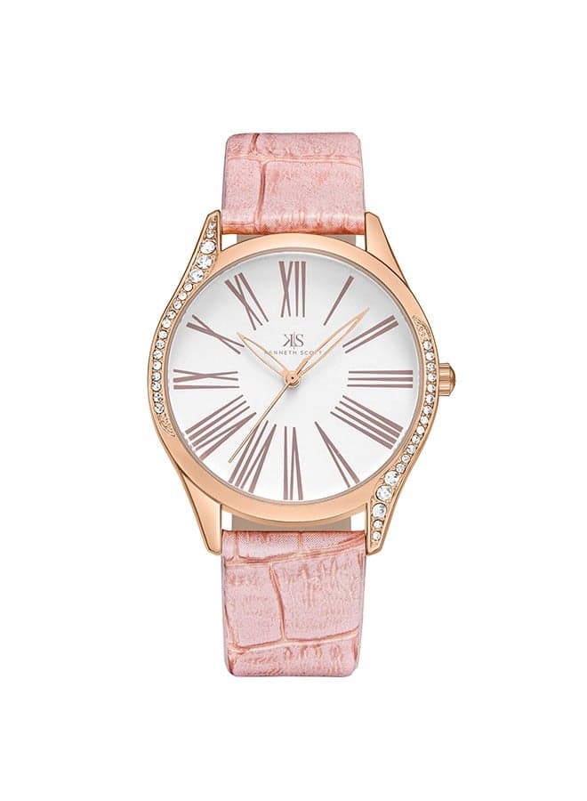 KENNETH SCOTT K23534-RLES Elegant Rose Gold Analog Watch - 36mm - Image 1