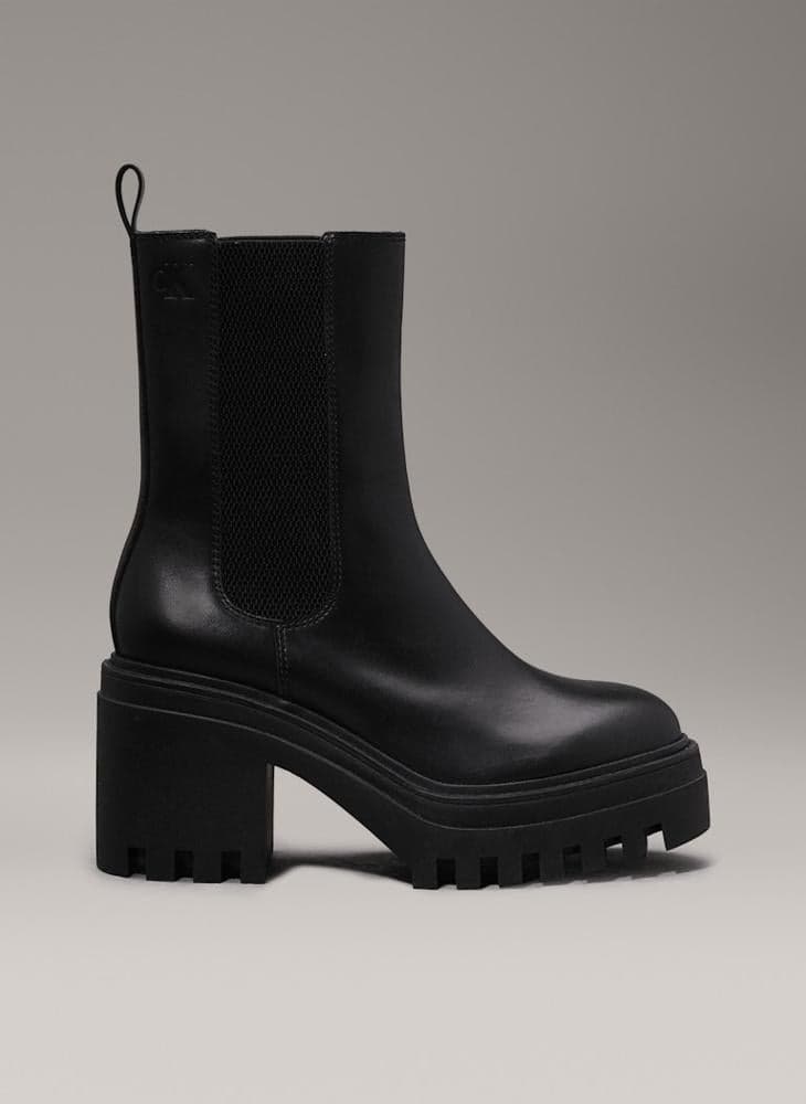 Elevated Triple Black Leather Chelsea Boots Yw0Yw015470Gj - Image 1