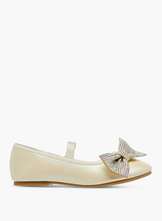 Elegant Bs138 23166White Girls’ Ballerina Slippers - Image 1