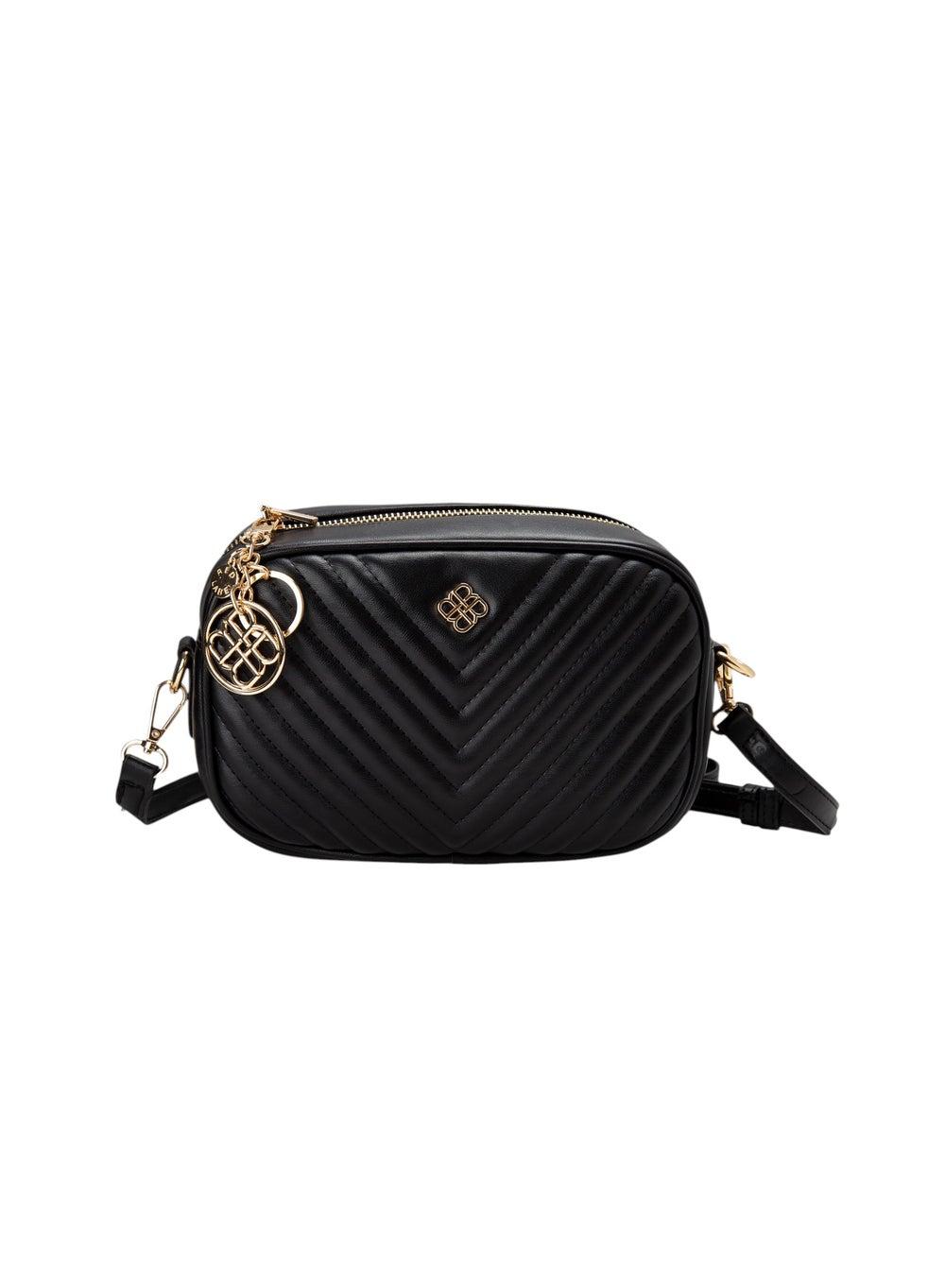 Bata Elegant Quilted Sling Bag for Women - Black - Image 1