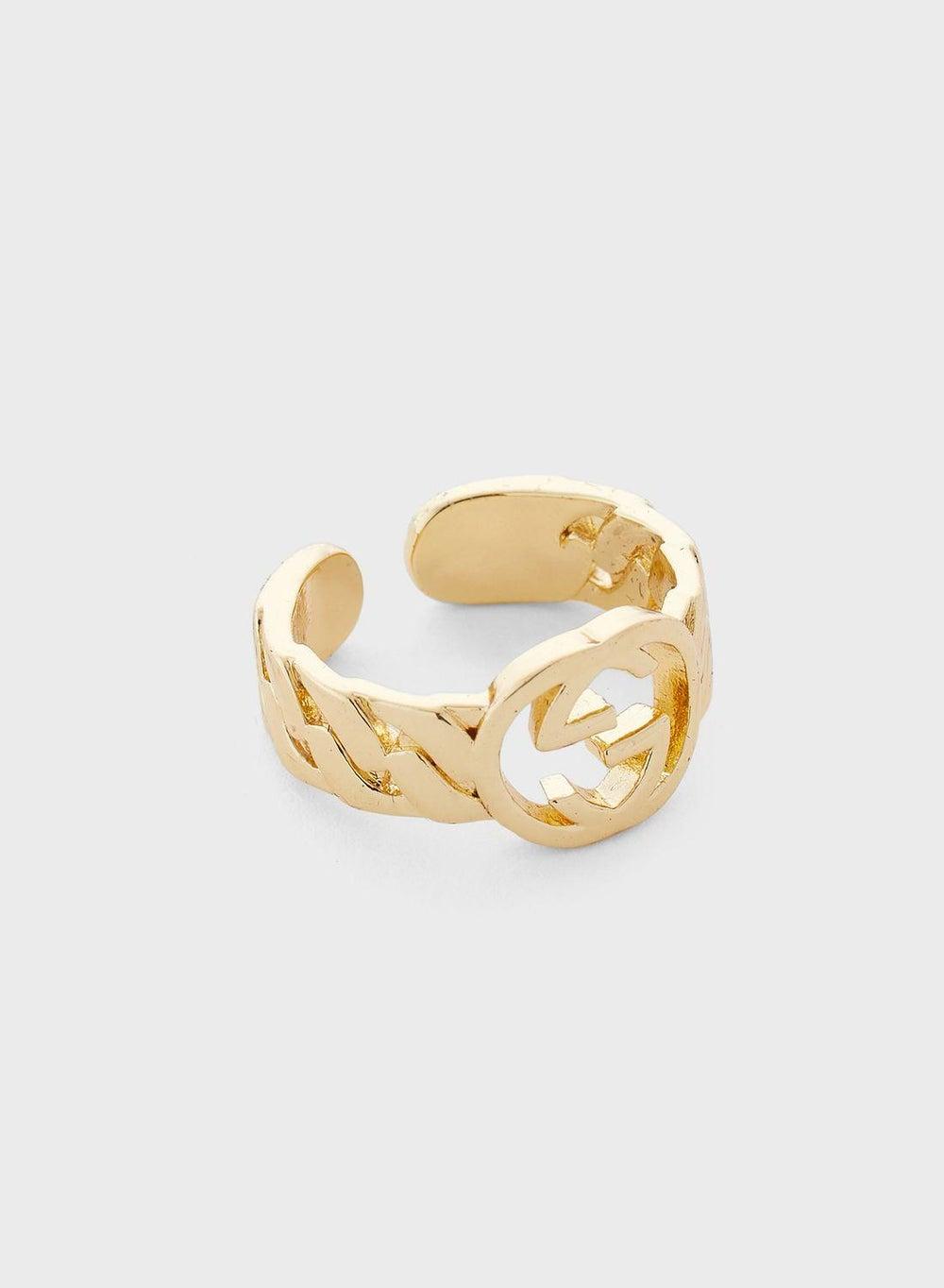Vanilla Rouge Embellished Women's Gold-Tone Ring - Image 1