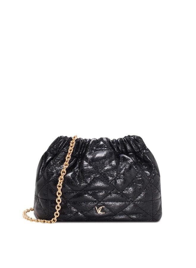 Vincci BLACK Elegance: Quilted Chain Shoulder Bag for Women - Image 1