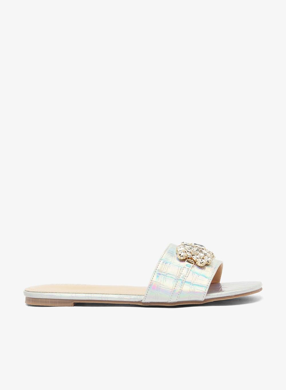 Silver Elegance Flat Sandals Vhlx25052247 - Image 1