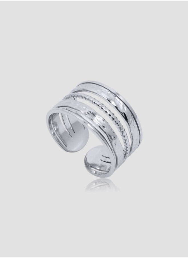 Lady Mauve SILVER HOLLIE Twist Ring for Women - Image 1