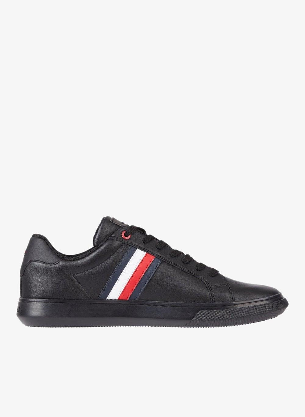 Essential Leather Cupsole Triple Black Sneakers - Image 1