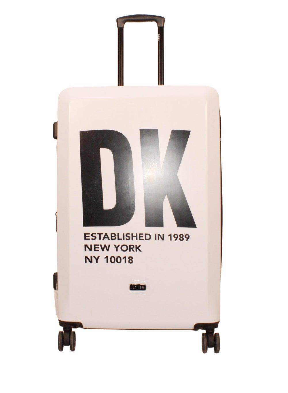 DKNY MIRRORED Ultra Lightweight White Spinner Luggage - Image 1