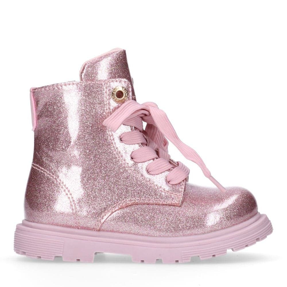 Gleaming Pink Ankle Boots T1A5 34005 1237302 for Girls - Image 1