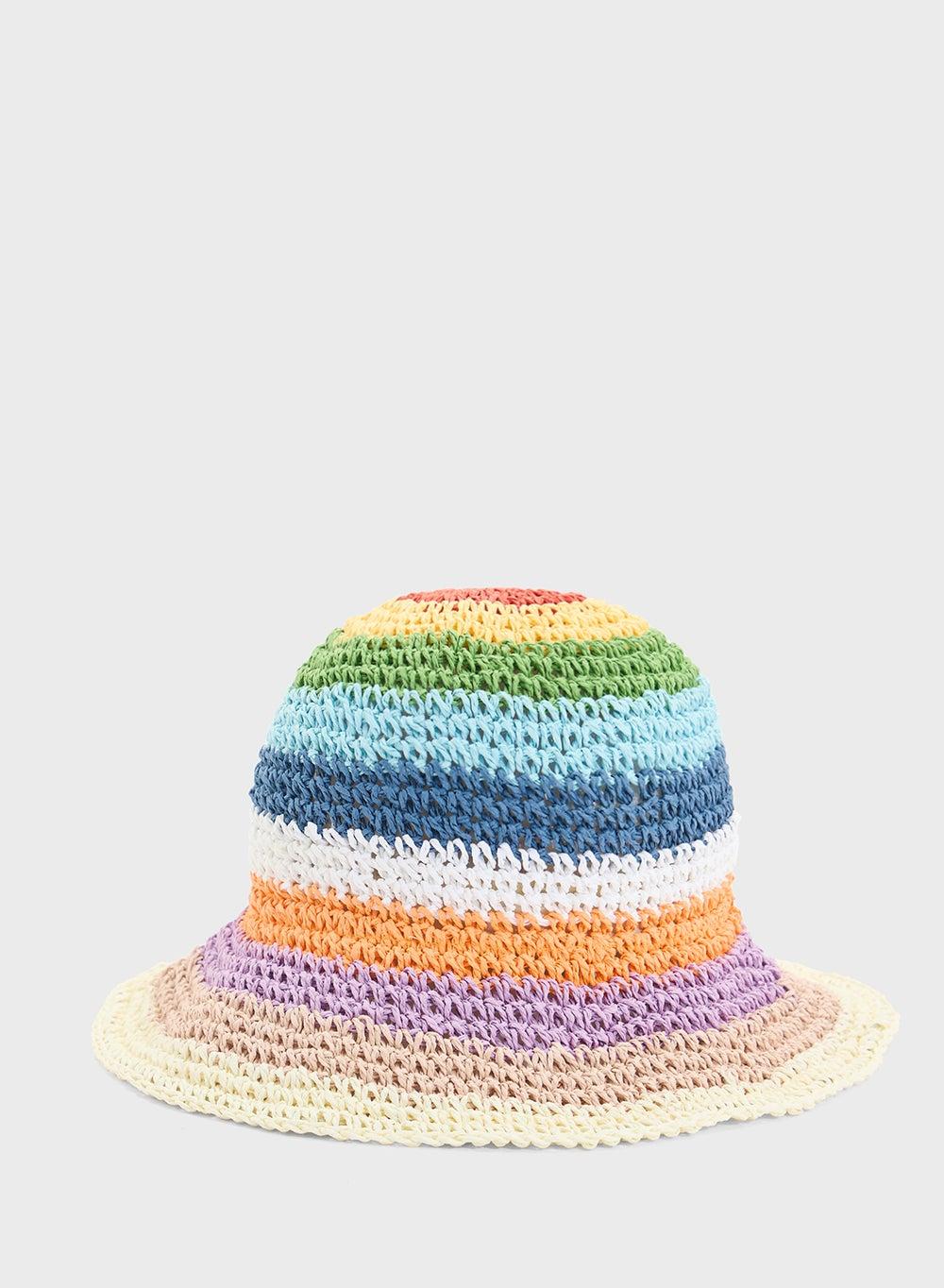 Chic Ginger Raffia Hat - A Colorful Ensemble for Her - Image 1