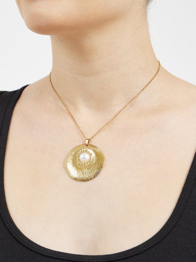 Styli Chic Faux Pearl Pendant Necklace - Style & Elegance - Image 1