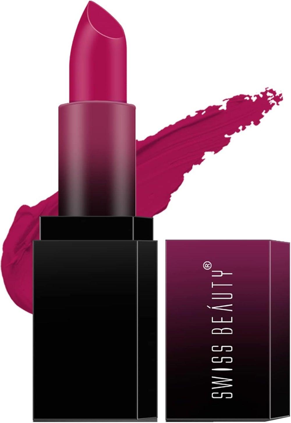 Swiss Beauty HD Matte Fire Pink S05 - Luxurious Lip Color - Image 1