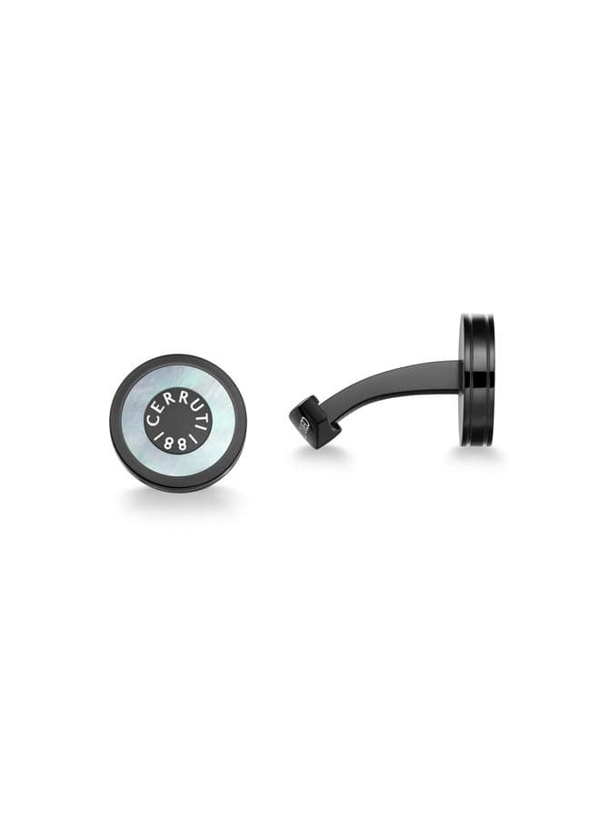 CERRUTI 1881 Lorenzo Black Stainless Steel Cufflinks - Image 1
