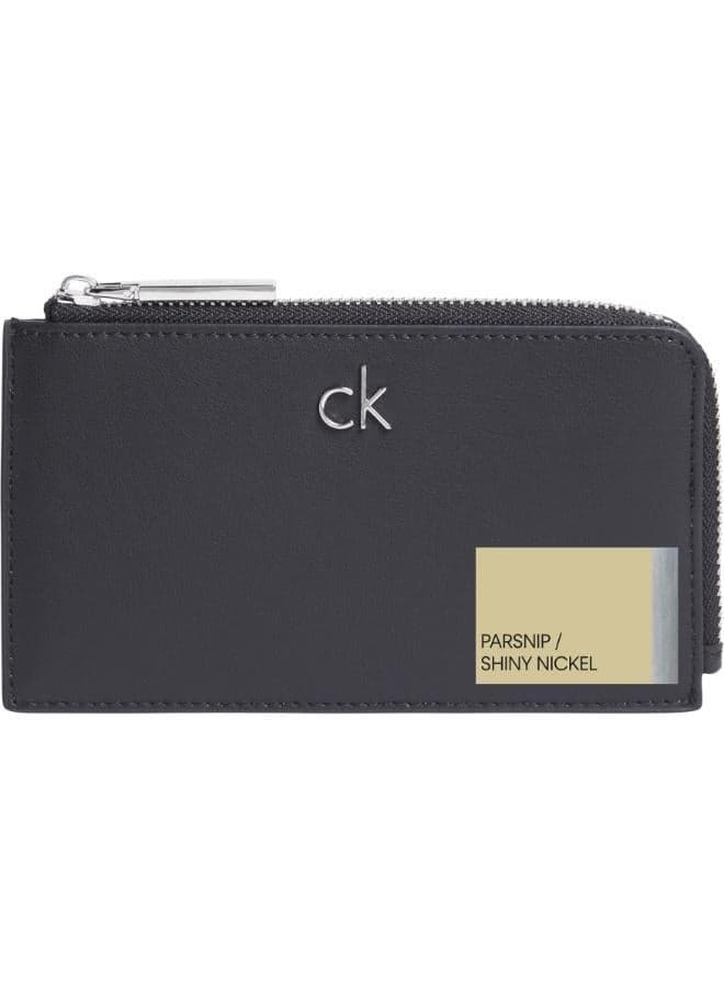 CALVIN KLEIN Sleek Zip Women's Logo Card Holder - Image 1