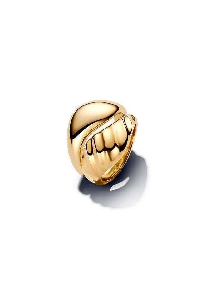 PANDORA Rippled Women's Stacking Rings - Oceanic Elegance - Image 1