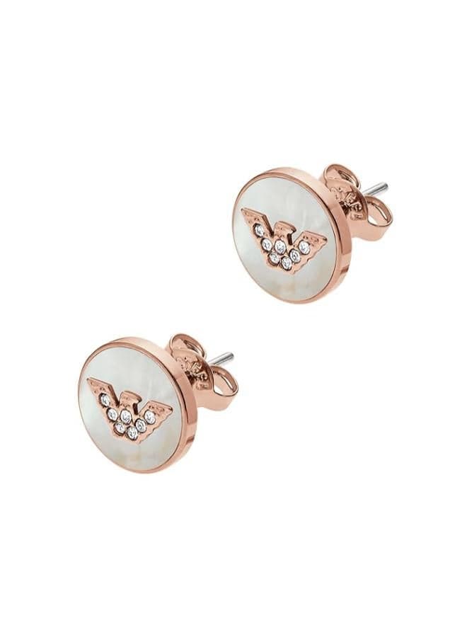 EMPORIO ARMANI Elegant Logo Stud Earrings for Women - Image 1