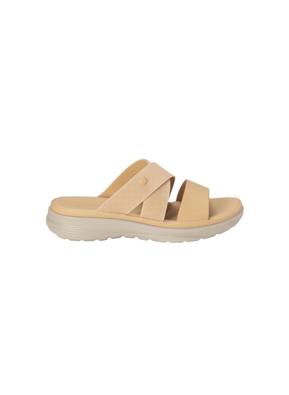 Bata Comfit 601 8215 Chic Wedge Sandals - Elegant Beige - Image 1