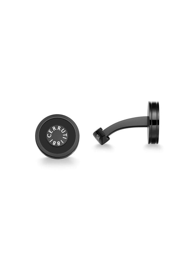 CERRUTI 1881 Lorenzo Grey Stainless Steel Cufflinks - Image 1