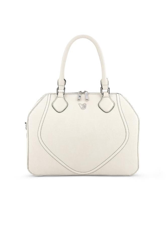 Veganologie Gemma White Tote – Elegantly Crafted from 17 Recycled Bottles - Image 1