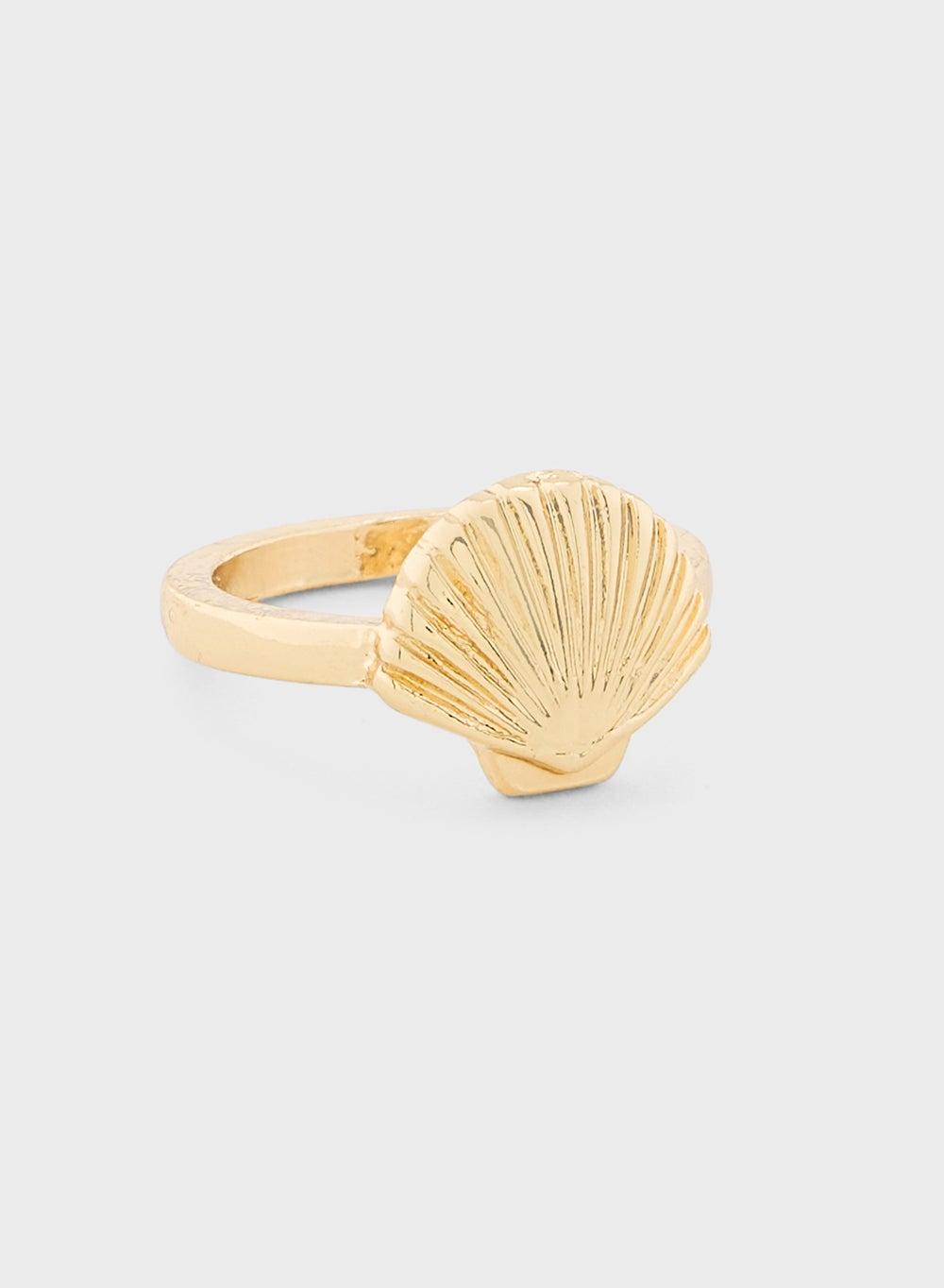 Elegant Ginger Shell Ring - Timeless Beauty for Women - Image 1