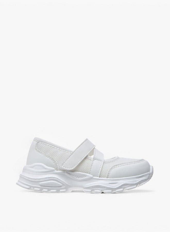 Elegant 25Ss3580White Mary Jane Textured Sneakers - Image 1