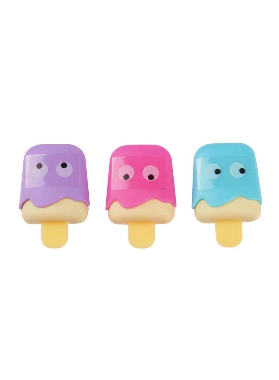 Lolly Trio Lip Balms - Vanilla, Rose, Candy Scents - Image 1