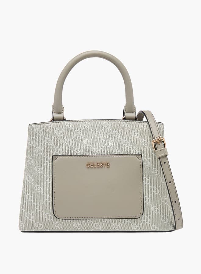 Celeste Monogram Elegance Tote with Detachable Strap - Image 1
