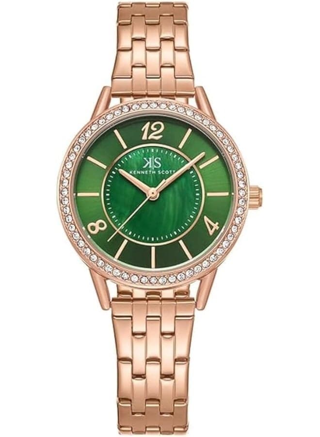 KENNETH SCOTT K23537-RBKMG Elegant Rose Gold Watch for Women - Image 1