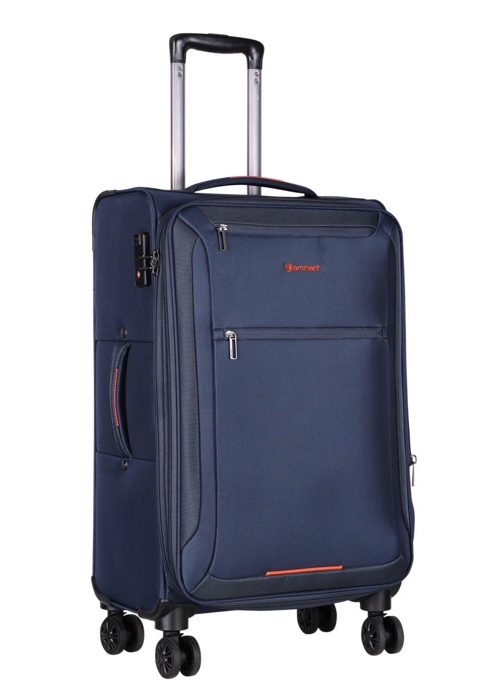 Eminent 24 Navy Blue Medium Expandable Suitcase E751 - Image 1