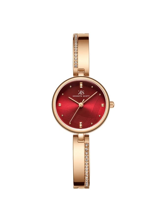 KENNETH SCOTT K23506-RBKR Elegant Rose Gold Women's Watch - 28mm - Image 1