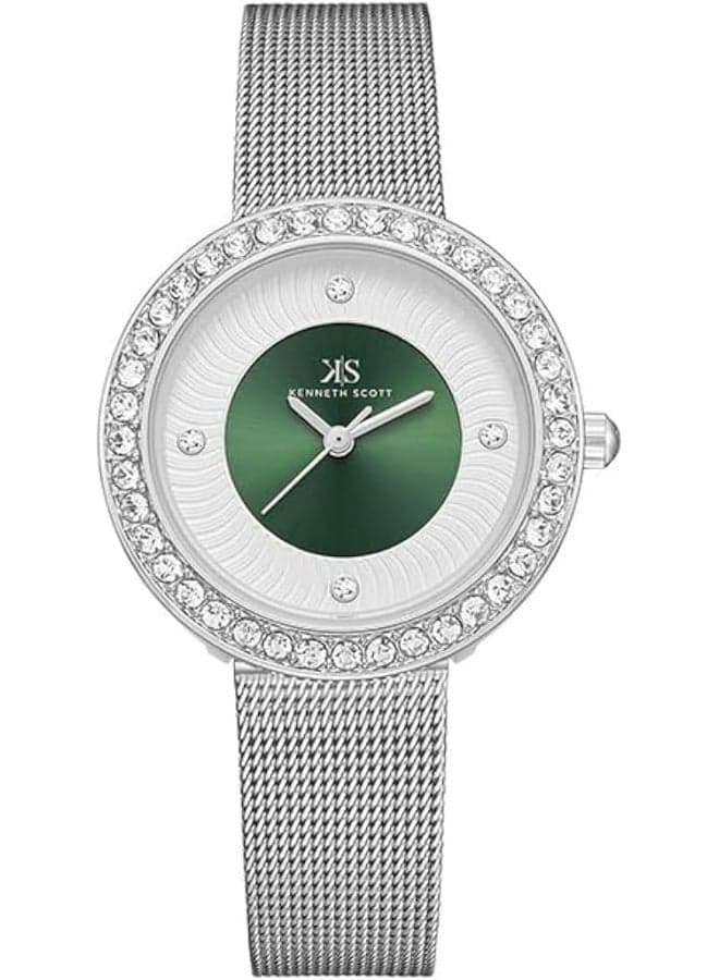KENNETH SCOTT K23535-SMSG Elegant Stainless Steel Women's Watch - Image 1