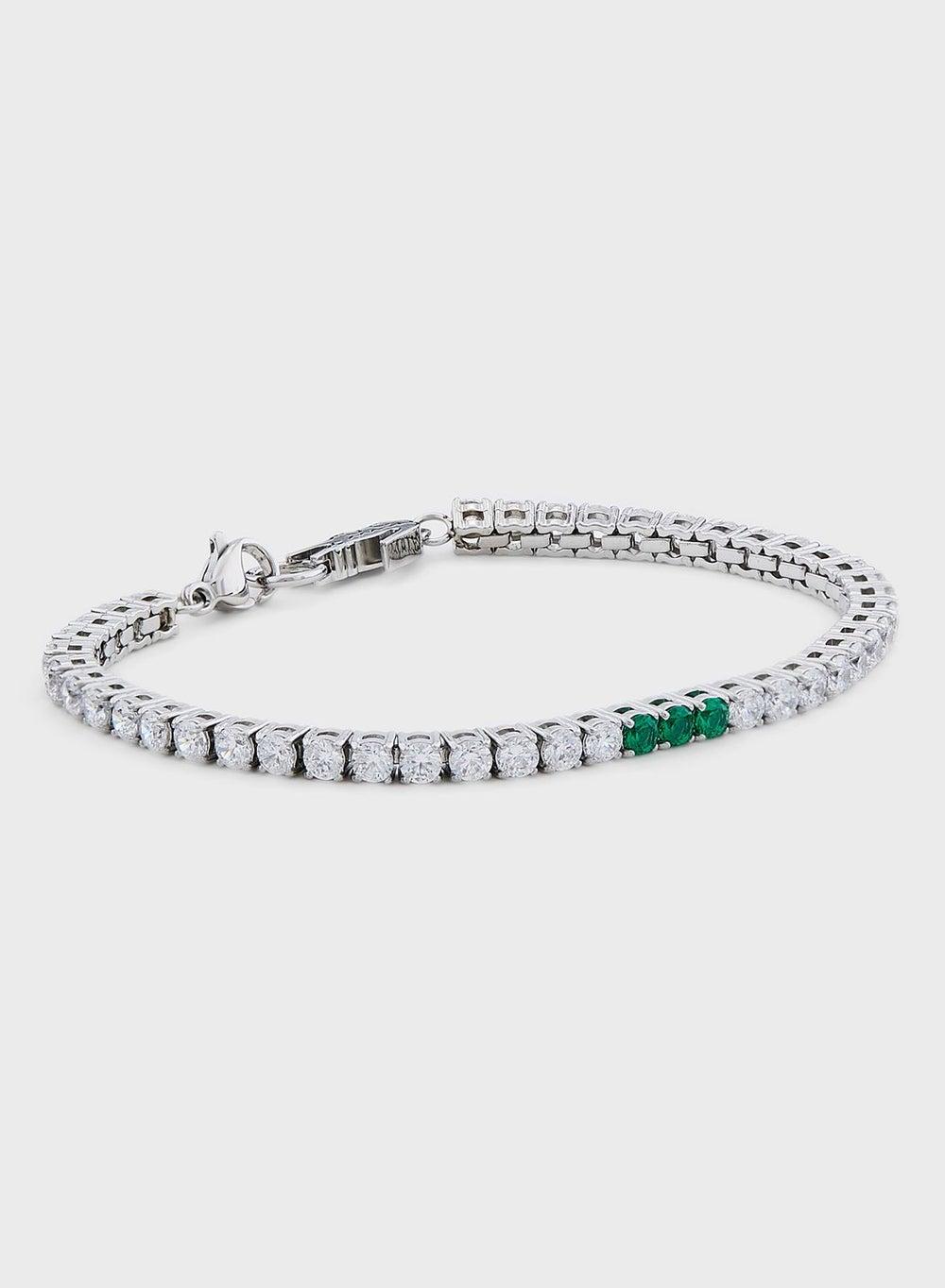 LACOSTE Tennis Green Zircon Women's Bracelet - Image 1
