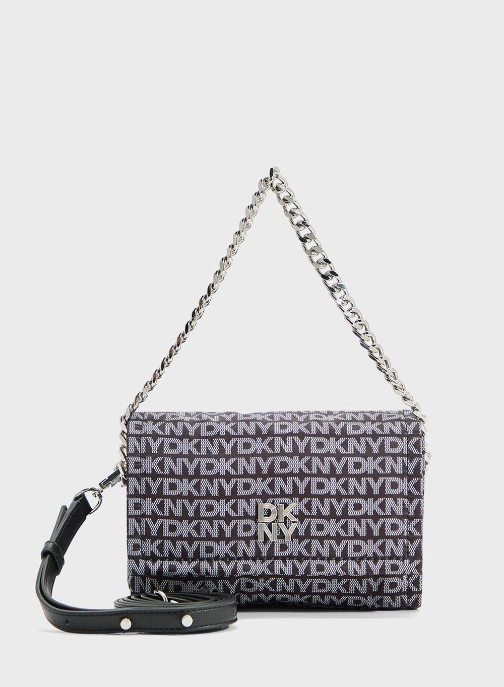 DKNY Mara Flap Over Chain-Detailed Women's Crossbody - Image 1