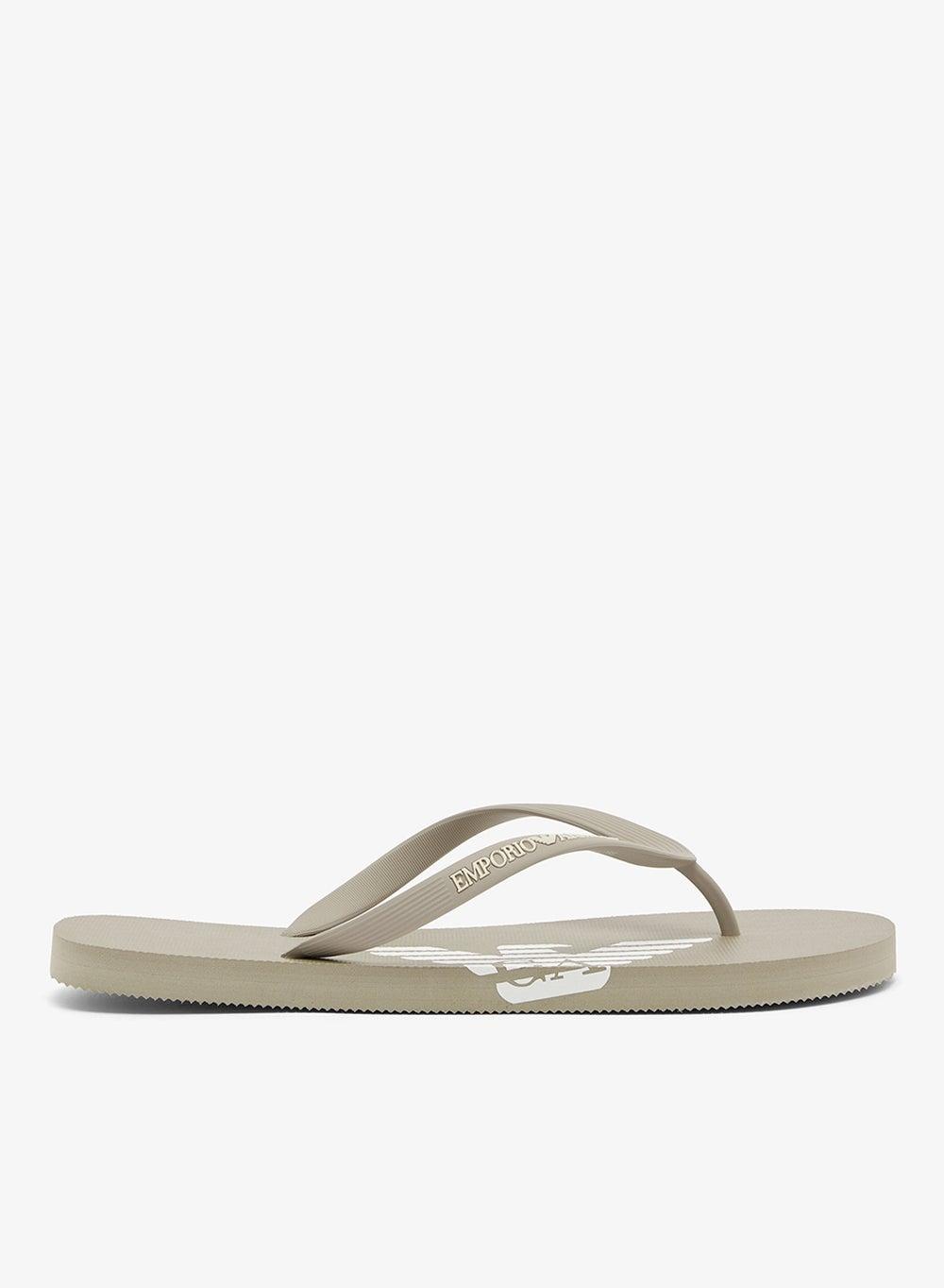 Emporio Armani Logo Beach Elegance Flip Flops Xvqs08 Xn746 U539 - Image 1