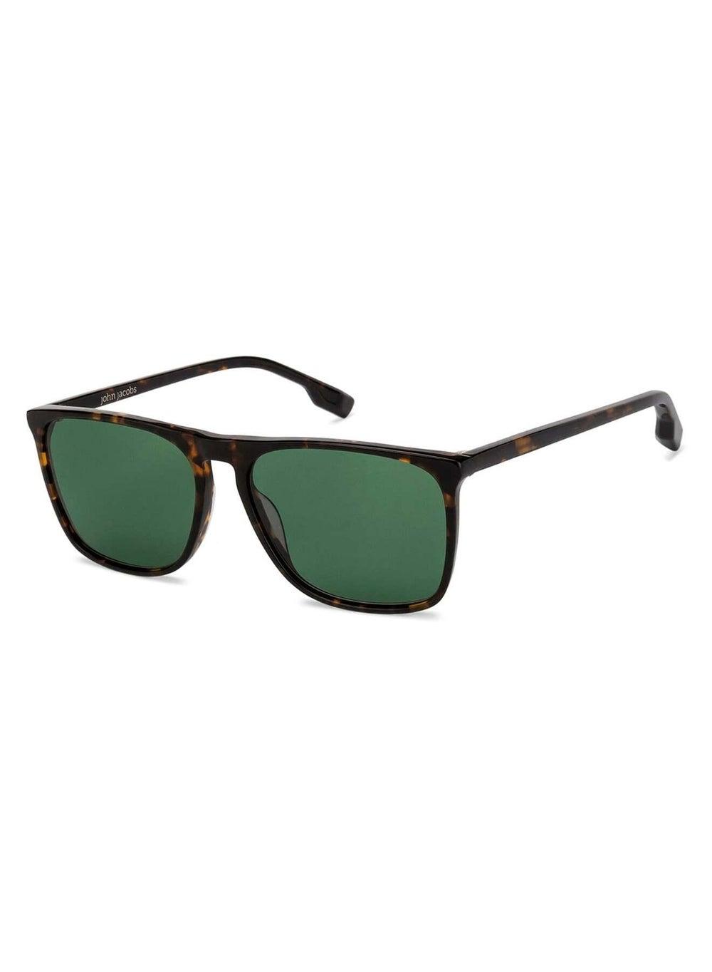 John Jacobs JJ S11089-C1 UV Protection Sunglasses - Black Tortoise Green - Image 1